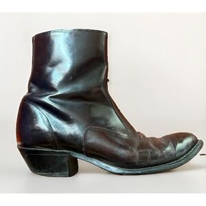 Vintage Texas M353 Side Zip Ankle Boot Cowboy Mens 9.5 EE Made In USA Oxblood